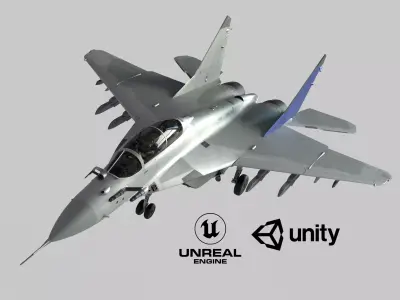 High-Detail MiG-35 Fighter Jet  Game-Ready  Low-poly 3D model