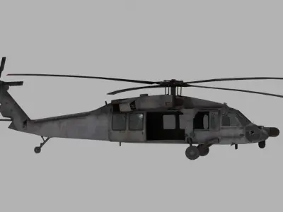 Black Hawk  Low-poly 3D model