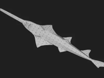 Ray fish Low-poly 3D model get
