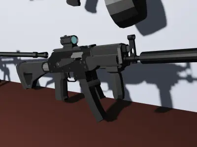 Russian low-poly gun pack Low-poly 3D model