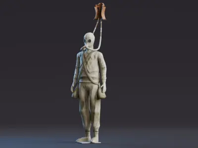 Da Vinci Inventions - Diving Suit Low-poly 3D model