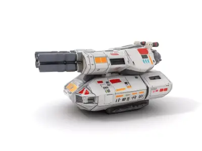 Futuristic Hover Blaster model pack Low-poly 3D model