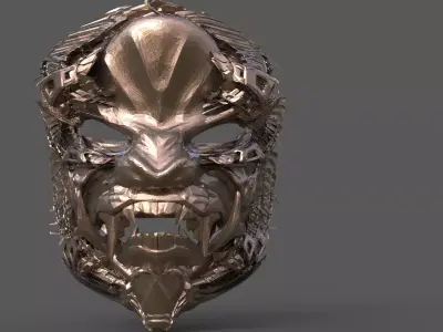 Sci fi Wolf Mask 3  3D model