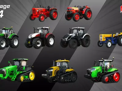 Farming Vehicles and Tools - Package4 - Tractors