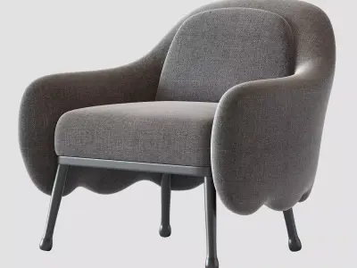 Armchair Cristina Celestino Corolla 3D model