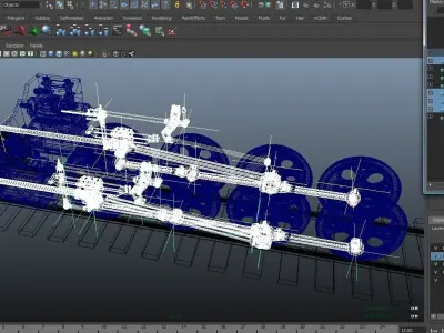 Steam locomotive D51 3D model