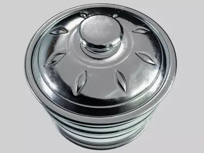 Free Antique Silver Canister Free 3D model