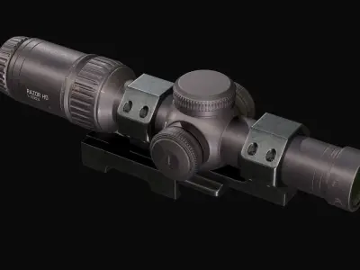 Sniper Scope Low-poly 3D model