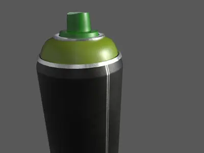 Spray paint can 400 ml Low-poly 3D model