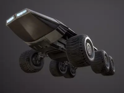 Sci-Fi Infantry Fighting Vehicle Low-poly 3D model