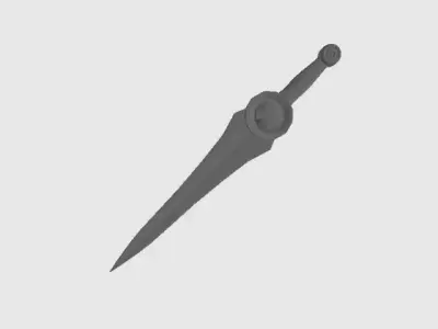 3D Lowpoly Dagger Low-poly 3D model