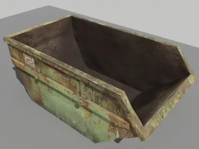 Trash Container 1 PBR Low-poly 3D model