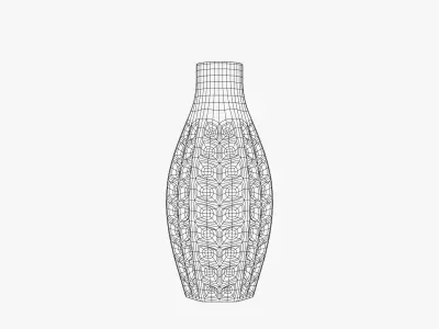 Geometric Leaf Vase - Antique Vase  3D model