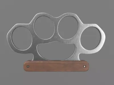 Knuckle pair of metal fists 3D model