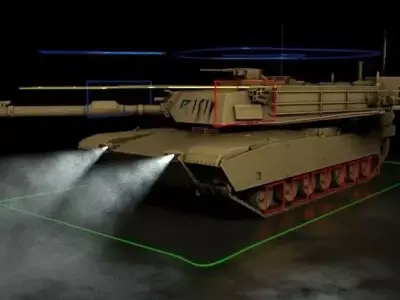 M1 Abrams Tank Rigged Low-poly 3D model
