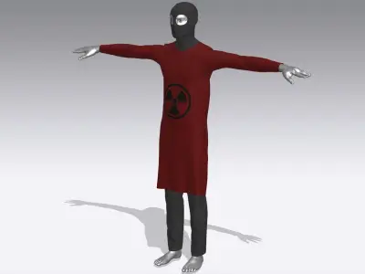 Hazmat Suits Low-poly 3D model buy