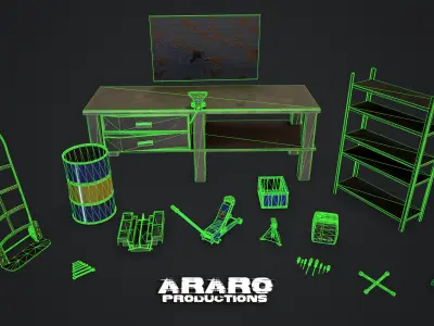 GarageTools And Free SBSAR Low-poly 3D model