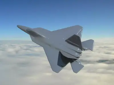 F22 fighter plane 3D print model