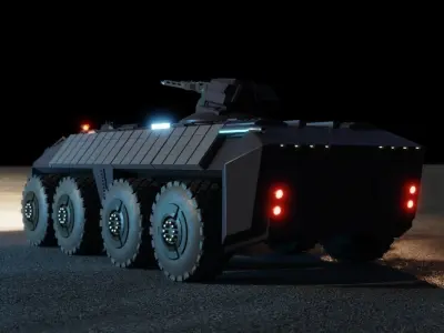 Sci-Fi Armored Personnel Carrier APC Tank 2080 3D model