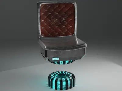 sci-fi bar stool Low-poly 3D model