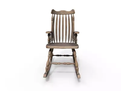 Antique rocking chair Low-poly 3D model purchase