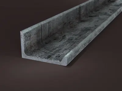 Angle Steel Beam CLR10 Low-poly Model Low-poly 3D model