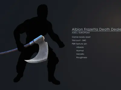 Albion Frazetta Death Dealer Axe Low-poly 3D model