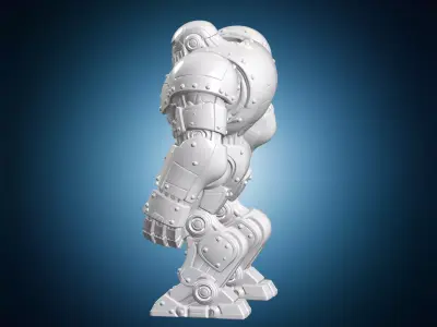 Cyber Forge Golem Robotic 3D Print Model 3D print model