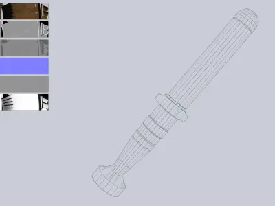 Scifi torpedo Low-poly 3D model purchase