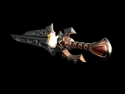 Anduin Wrynn WOW Battle for Azeroth Sword 3D model