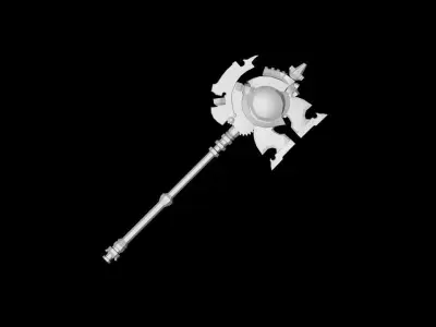 Steampunk Axe 3D model