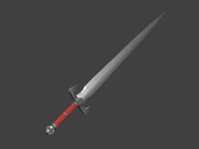 Steel sword 3D model purchase