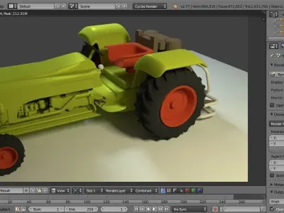 tractor claas Low-poly 3D model