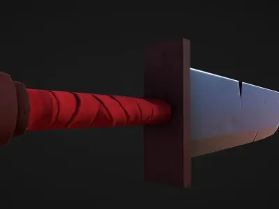 Stylised Sword Free low-poly 3D model
