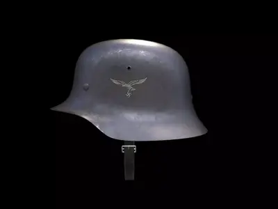 WW2 German Luftwaffe Helmet Low-poly 3D model