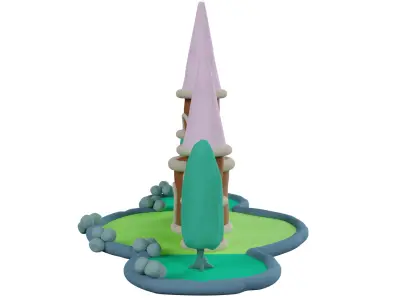 Clay castle 3D model