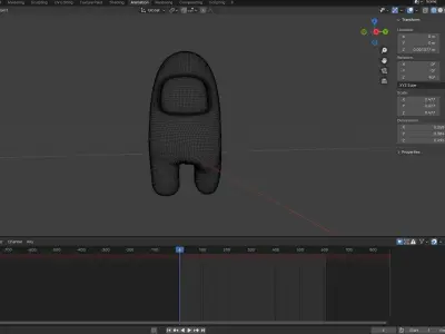 AMONG US MODEL Low-poly 3D model