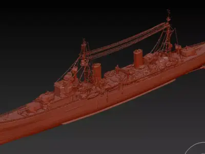 cruiser Low-poly 3D model