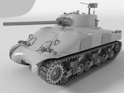 Military Tank Free low-poly 3D model