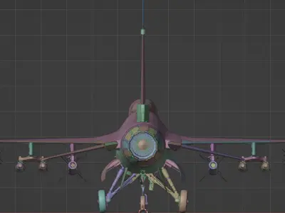 us 16 fighter aircraft 3D model