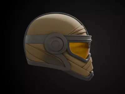 Stylized Desert Rebel Warrior Helmet - Solar Warden 3D print model