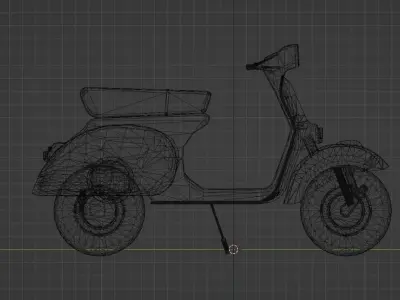 Vintage Piaggio Vespa Free low-poly 3D model