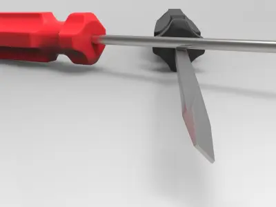 Screwdrivers two Low-poly 3D model purchase