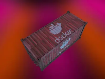 Docker Container 3D model