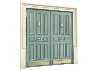 Entrance classic door 119 3D model