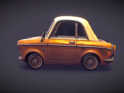 Pony cartoon car Free 3D model