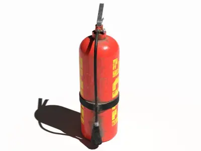 Fire Extinguisher - Aged Realistic Low-poly 3D model