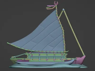 MOANA BOAT FUNKO POP DISNEY 3D model