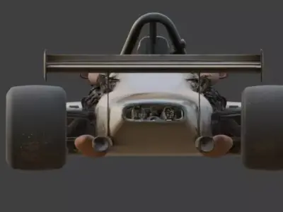 Post-Apocalyptic Sheriff Formula Racer 3d Low-poly 3D model