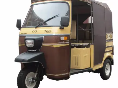 Pakistani Style Auto Rickshaw 3D Model Low-poly 3D model
